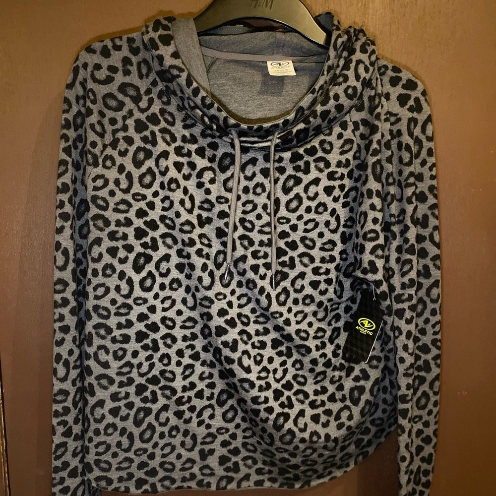 Gray cheetah print hoodie